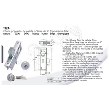 Pallet Sheet For line 3 Type Adams Rite SKU 1124 Herralum