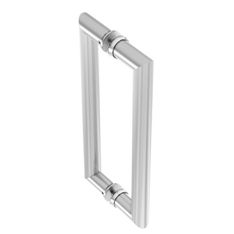 Interior and exterior handle for 1" square type glass door