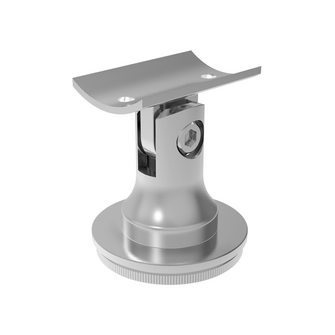 Handrail Support with Movable Base and Post Cap with 2" Stainless Steel SKU 1394083SA Herralum.