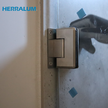 Bisagra Muro a Vidrio 180° Para Puerta De Cristal Templado Herralum