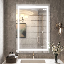 Luxury Rectangular Mirror With 3 Light Shades + Anti-Fog 60X80 cm