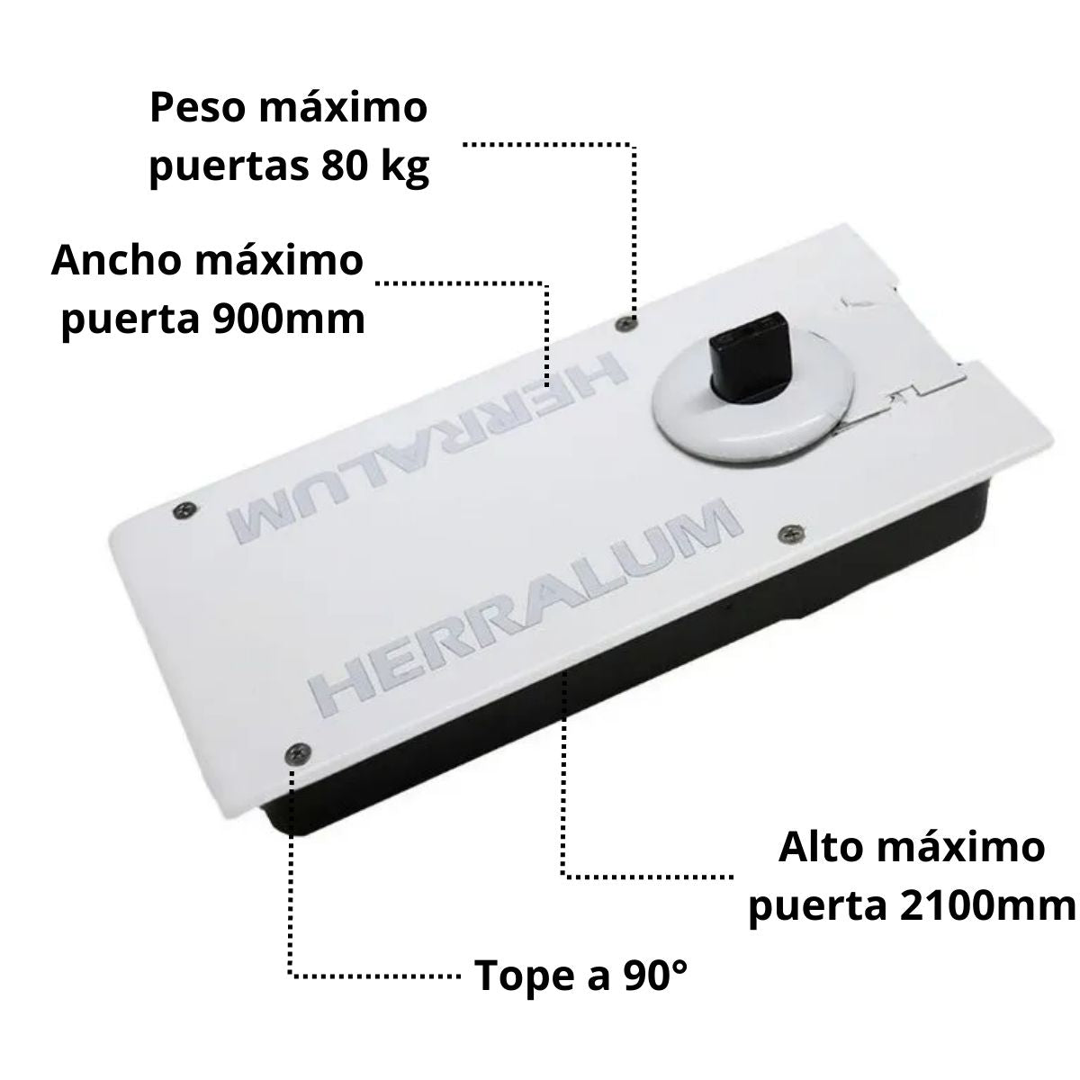 Bisagra Hidráulica  1417 Herralum Para Puerta De Aluminio, Madera o Herrería HERRALUM 141708000