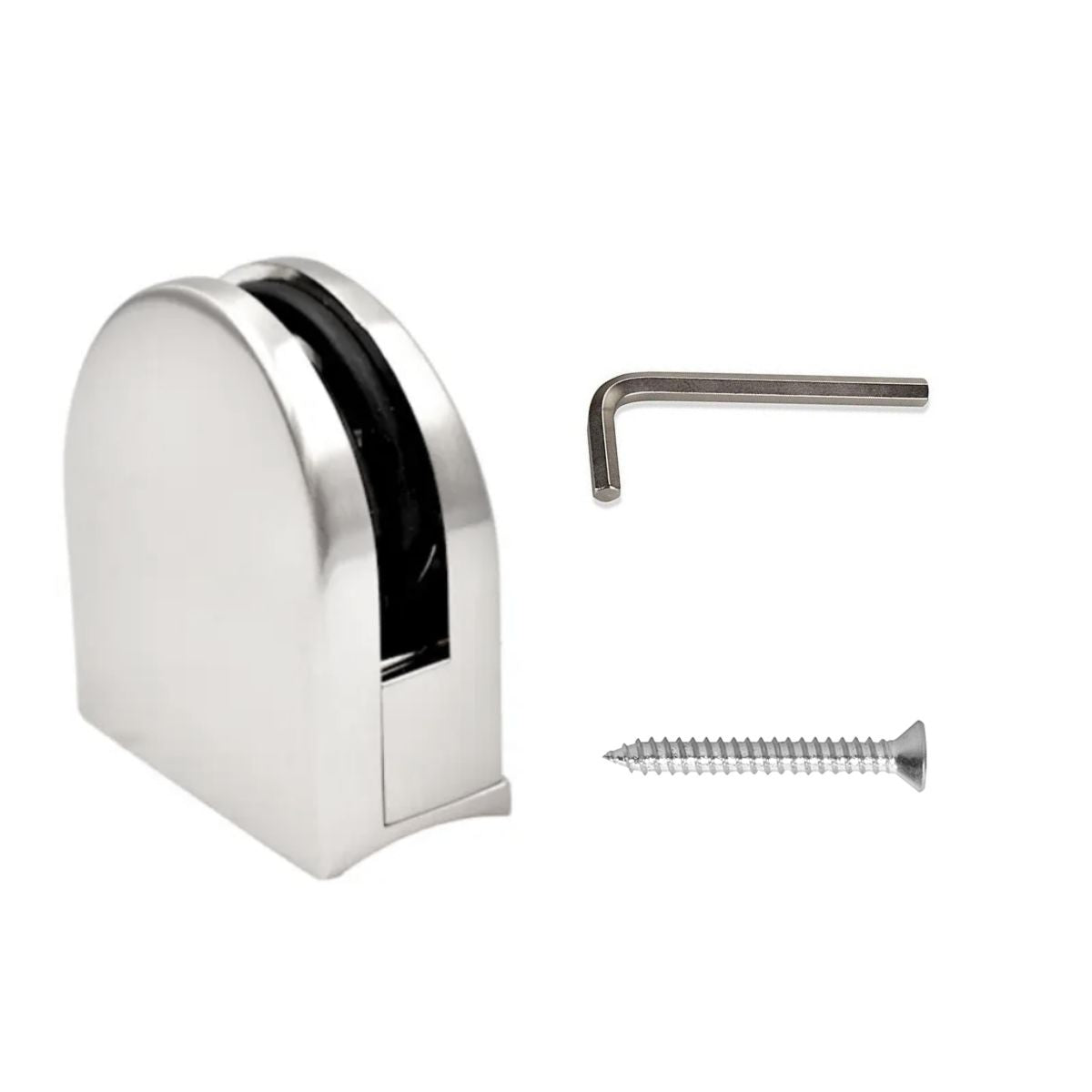 Conector Grapa Para Barandal Con Base Curva Herralum