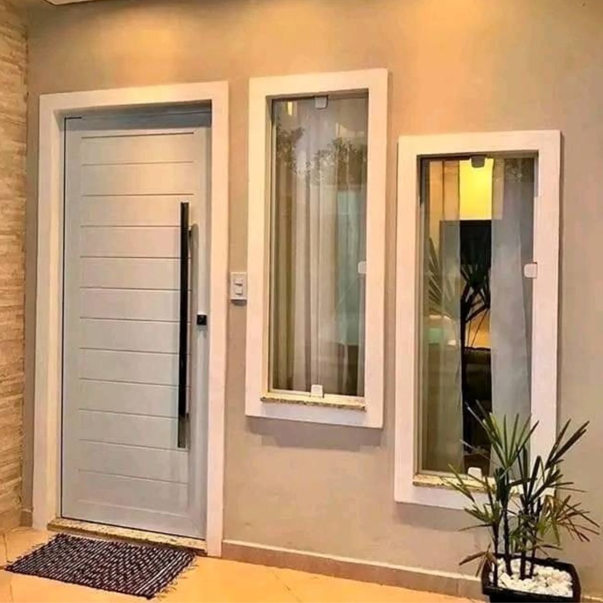 Jaladera para puerta principal Tipo H diametro de 1" herralum