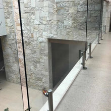 MiniPoste Redondo Satin De 25cm Herralum Para Barandales De Cristal Templado