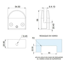 Conector Grapa Para Barandal Con Base Curva Herralum