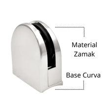 Conector Grapa Para Barandal Con Base Curva Herralum