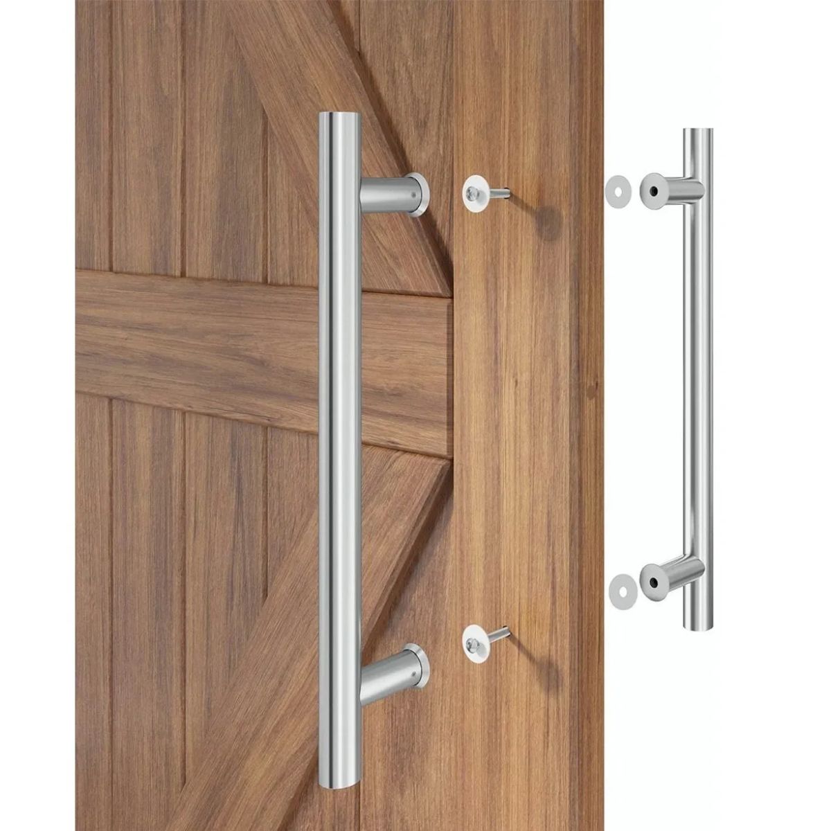 Jaladera para puerta principal Tipo H diametro de 1" herralum