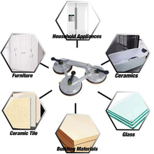 Ventosa De Aluminio Triple Herralum Para Carga de Cristal Hasta 100 Kg herralum