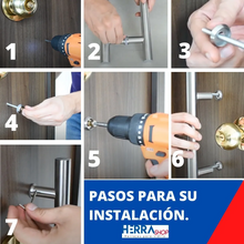 Jaladera interior y exterior para puerta principal tipo H 1 ¼" HERRALUM 2229050SA