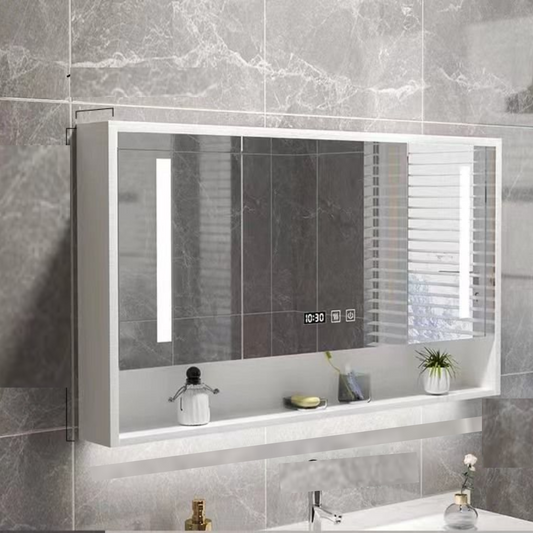 Botiquín Premium San Carlos 90x70x13 Sin o Con 3 Tonos De Luz Led+ Dimmer + Antifog +Reloj + Temperatura
